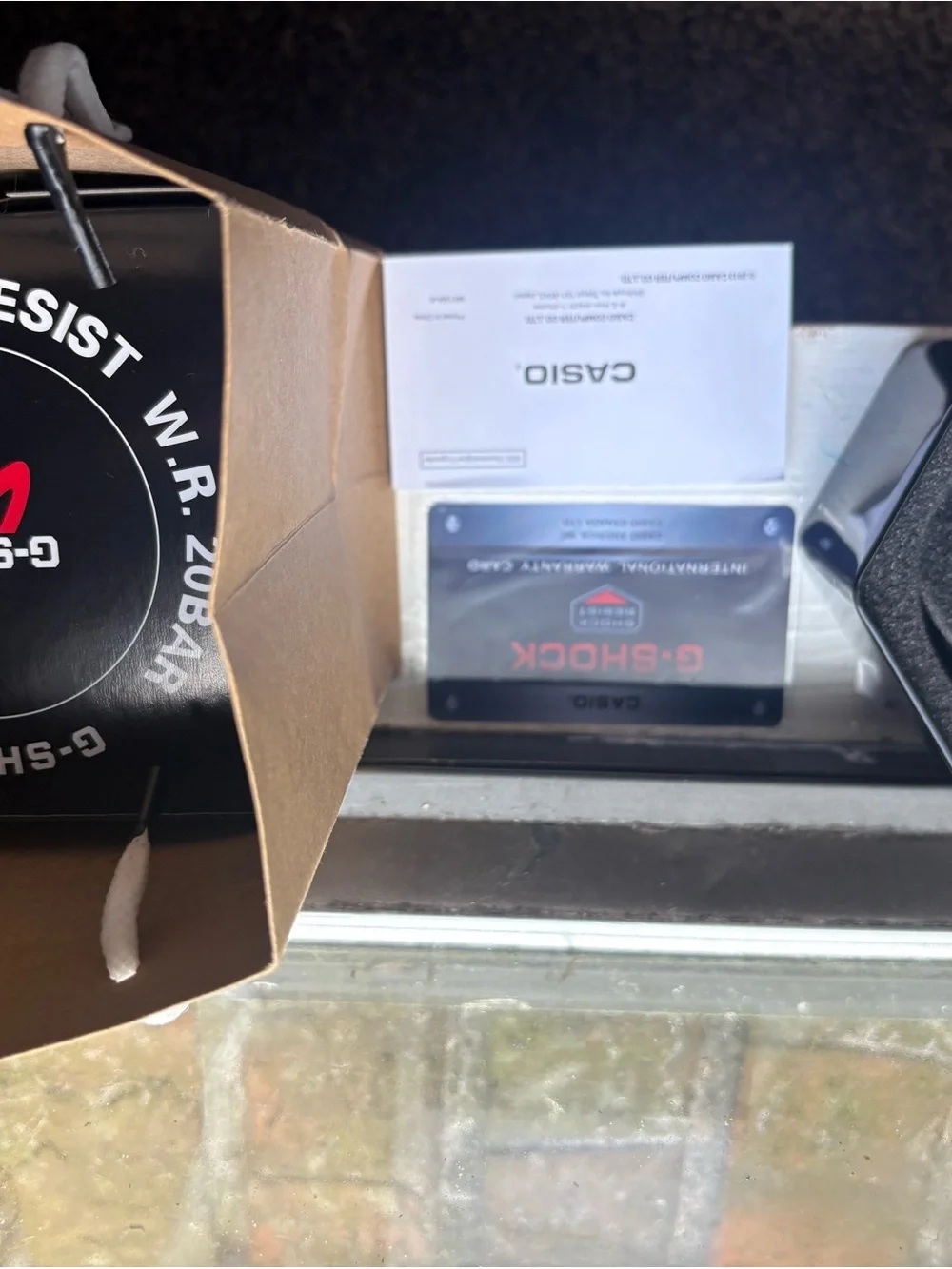 G-Shock Black Watch with Blue Dial